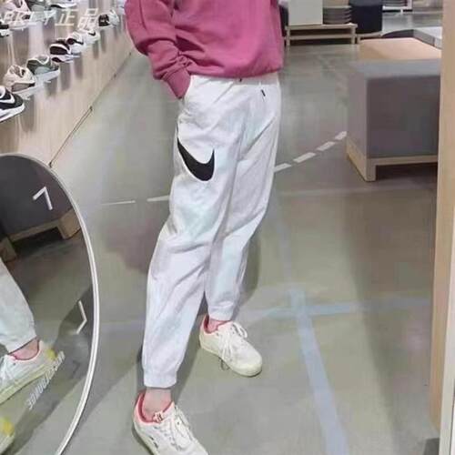 Nike耐克女子抽绳系带中腰收口内网衬休闲运动长裤 DM6184
