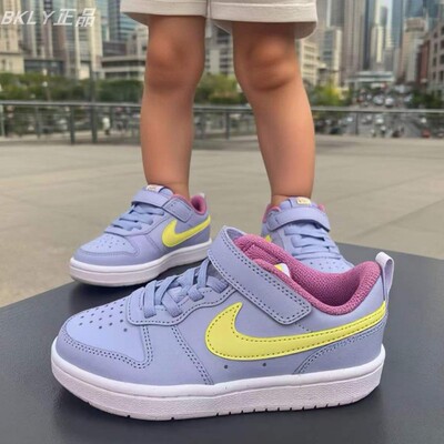 Nike耐克小童白鞋魔术贴休闲板鞋