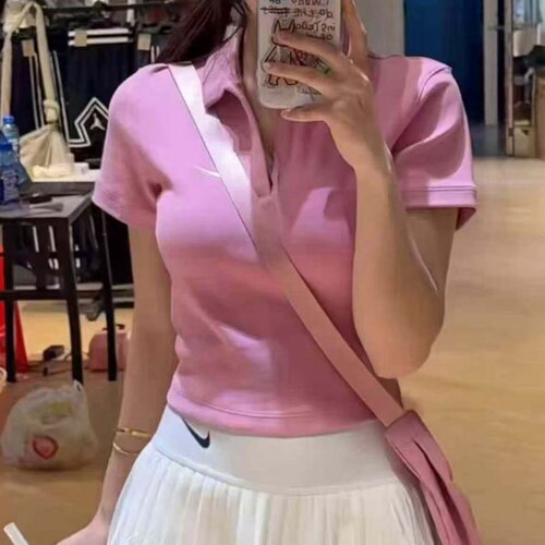 Nike耐克女子短袖T恤POLO衫短款