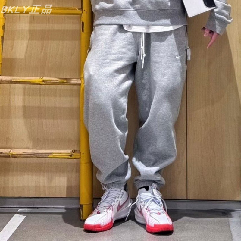 Nike耐克男加绒长裤秋冬休闲保暖宽松小勾针织运动大码卫裤DX1365