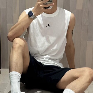 Nike耐克Air Jordan篮球训练飞人印花圆领速干无袖背心T恤 FN5857