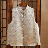 坎肩宽松版 搭配旗袍上衣国风妈妈年轻无袖 马甲2025新款 新中式