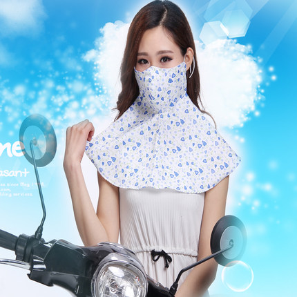 力淘防晒口罩UV防紫外线夏季超大护颈女透气防尘轻薄骑开车面罩