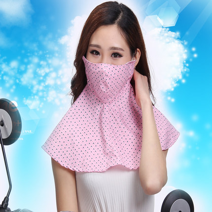 力淘防晒口罩UV防紫外线夏季超大护颈女透气防尘轻薄骑开车面罩