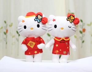 新年礼物恭喜发财HELLO KITTY猫限量情侣款毛绒公仔送女生礼品