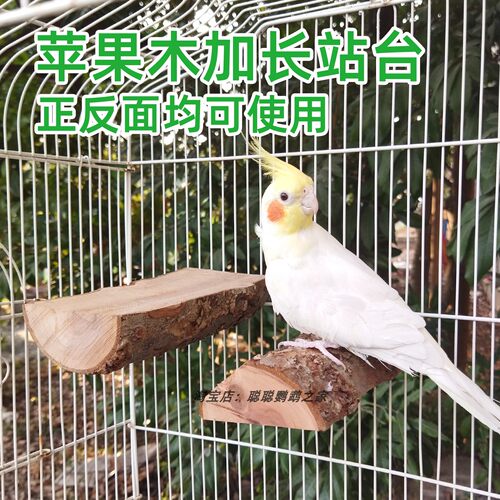 鹦鹉站台苹果木加长加大原木站杆