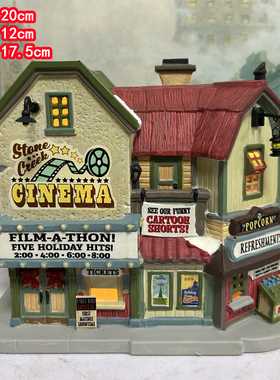 lemax外贸出口手绘陶瓷房子建筑物场景家居装饰品圣诞节摆件