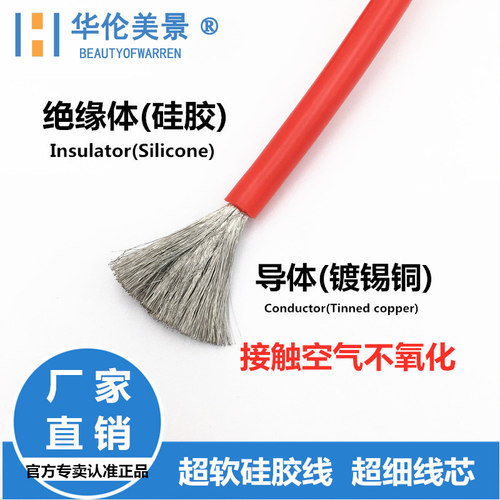 华伦美景AWG耐高温特软硅胶线