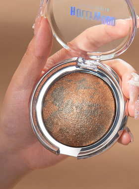 轻欧美妆古铜色腮红粉黄黑皮高光修容眼影多功能盘Bronze Blusher