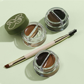 黑棕双色眉眼线膏防水顺滑持久不脱妆2合1眉毛雨衣Eyeliner cream