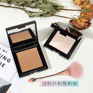 粉饼控油定妆持久不脱妆遮瑕提亮阴影修容美黑小麦色古铜干湿两用