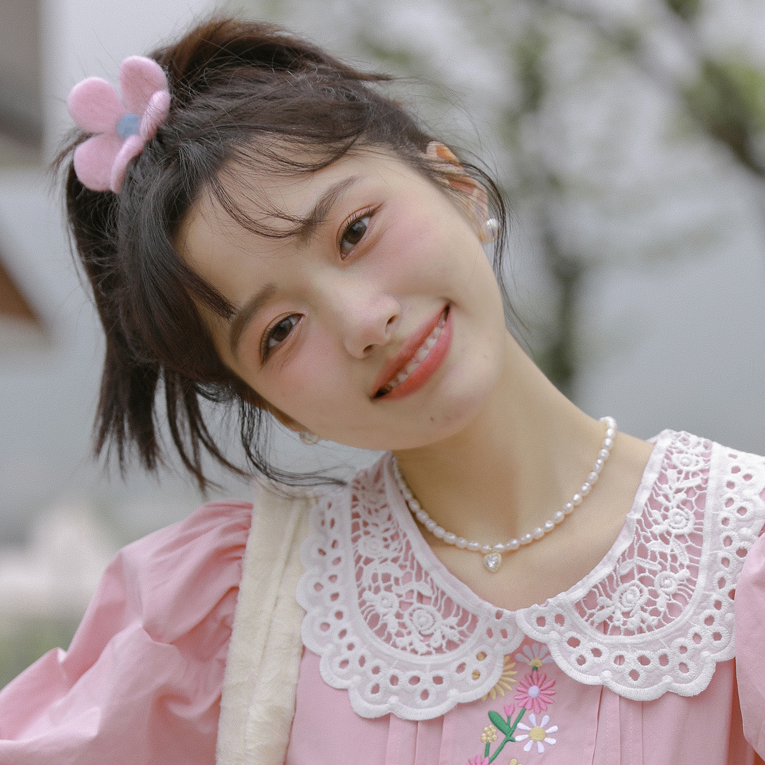 爱爱丸 樱花粉立体花朵胸针/发夹两用羊毛毡软糯蓬松甜美减龄可爱