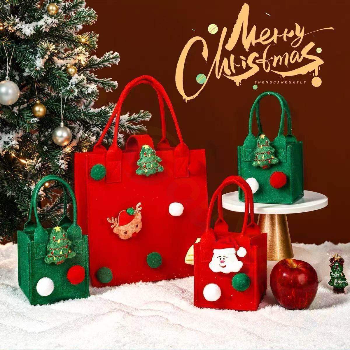 圣诞节礼物平安夜平安手提苹果礼盒儿童礼品袋老师糖果包装盒毛毡,包装,圣诞礼品包装,淘宝优惠券,粉丝福利购,淘宝优惠卷