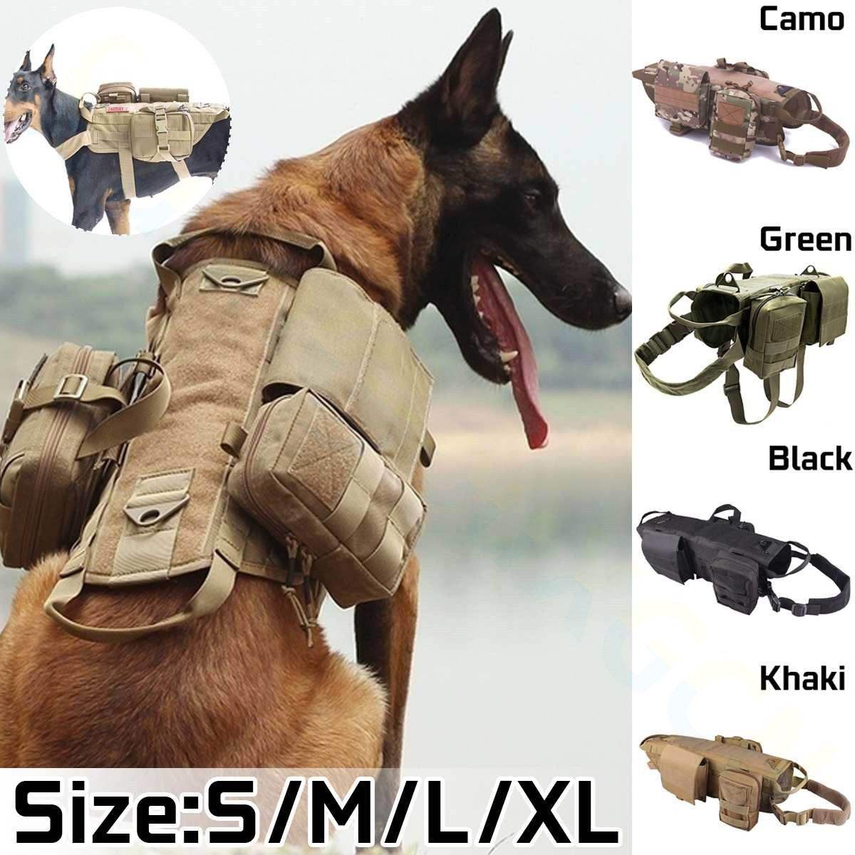 狗狗服装中大型犬狗衣服战术狗衣户外拓展战术背心迷彩狗马甲胸背