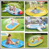 彩虹独角兽喷水垫儿童戏水玩具户外草坪花园洒水游戏垫星空水垫