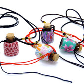 2ml装 沙子毛发纸条容器软陶精油项链香薰香水瓶琉璃吊坠 女挂件饰