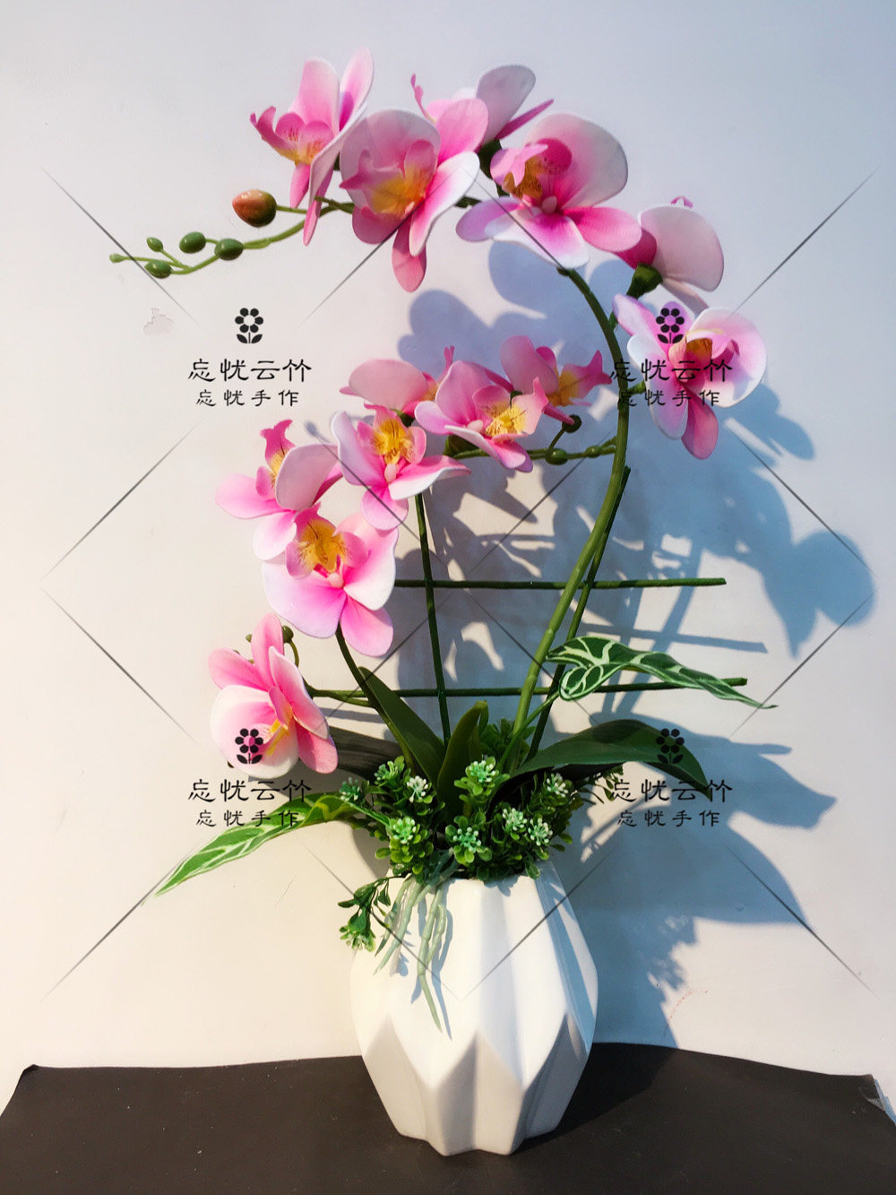 淘花缘丝网花手工制作diy材料包包邮丝袜花 蕙质兰心蝴蝶兰材料包