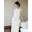 法式 裙新娘订婚长裙礼服 小众轻奢出门纱女高级感简约气质宴会晚装