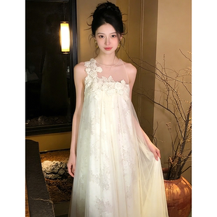 法式超仙森系绝美晨袍轻奢高级感长裙女晚宴礼服新娘订婚敬酒服