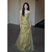 新中式 古典优雅轻婚纱小众气质晨袍新娘敬酒服迎宾出门纱礼服裙