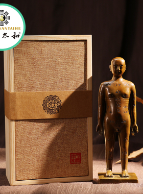 黄铜针灸穴位铜人全身穴位经络模型大诊所药店装饰扎针中医药医馆