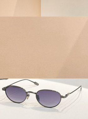 时尚新款太阳眼镜高品质高质感百搭遮阳大气CLITORIAL金属小圆框