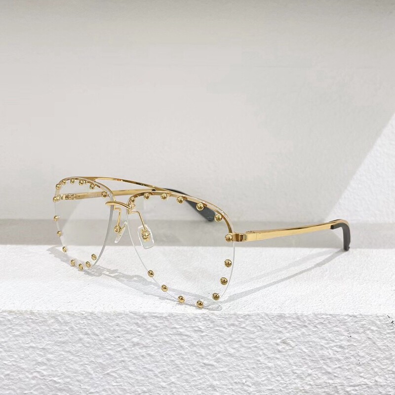 时尚个性 舒适 优雅 前卫1395文艺男女平光眼镜 眼镜框镜架 金属