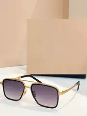 Fashionable New Sunglasses, High Quality, Versatile, Trendy Sun Protection, H106 Square Frame, Stylish Metal