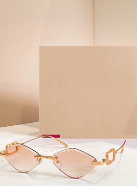 时尚新款太阳眼镜高品质高质感百搭遮阳潮大气1741L无框小框