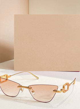 时尚新款太阳眼镜高品质高质感百搭遮阳潮大气1742L无框金属小框