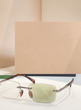 时尚新款太阳眼镜高品质高质感百搭遮阳潮大气1195变色镜片无框