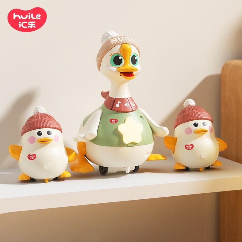 汇乐摇摆鹅二代婴儿学爬玩具儿童早教益智训练抬头宝宝礼物6个月