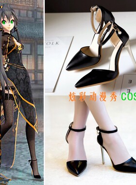 初音miku洛天依金丝雀旗袍COS鞋