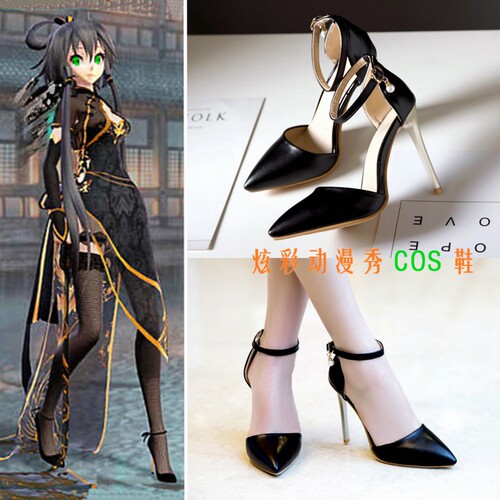 初音miku洛天依金丝雀旗袍COS鞋