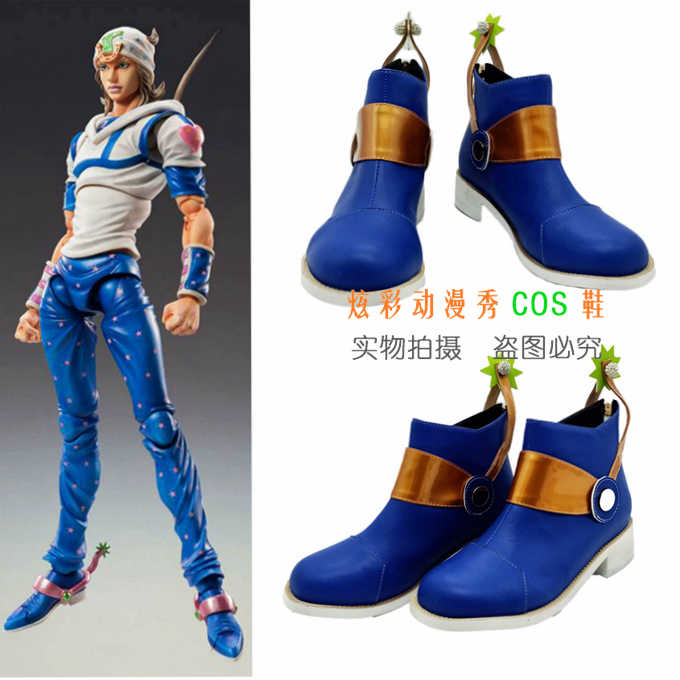 JOJO的奇妙冒险 乔尼 乔斯达 cosplay鞋二乔cos鞋子动漫大码鞋