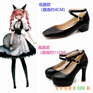 命运石之门秋叶留未穂菲利斯喵喵cosplay女仆鞋大码高跟鞋可日常