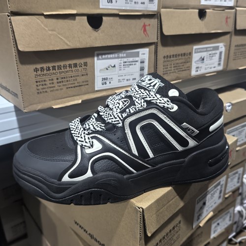 安踏骜杰板鞋男冬季厚底面包鞋增高休闲运动鞋 112348070