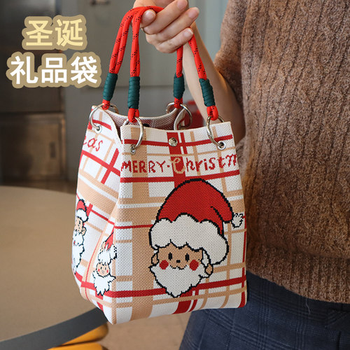 2025新款圣诞节针织包礼品袋