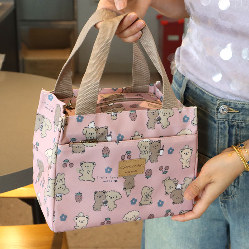 时尚拉链便当包手提袋