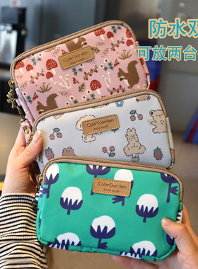 2024新款防水牛津布手拿收纳包女手挽双层手机包化妆包手拎小钱包