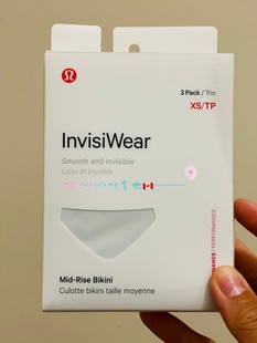 三条装 加拿大露露InvisiWear Bikini无痕透气运动内裤 Rise Mid