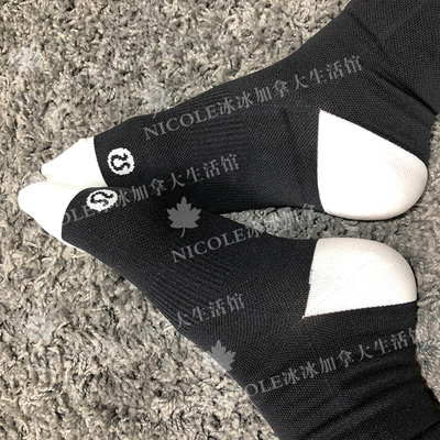 lululemon折现冰冰严选字母袜子