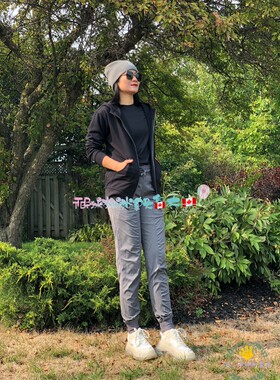 清仓加拿大露露All yours Zip Hoodie Terry不带绒毛线圈运动外套