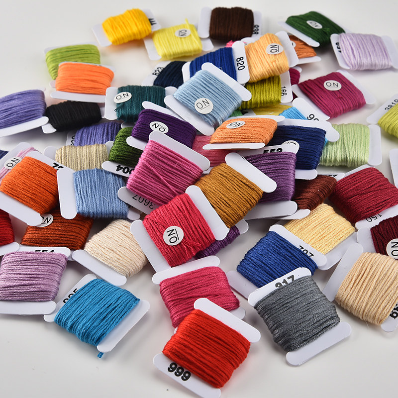 同色号50色 十字绣绣线配线刺绣线绣花线补线手工25号绣花常用线