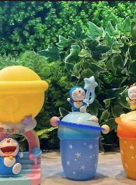 2022必胜客儿童节哆啦A梦星球变色杯吸管杯冷饮水杯机器猫拍拍灯