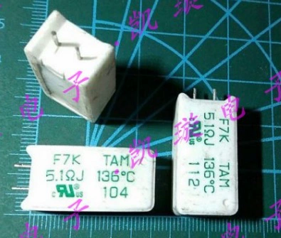 Вертикальный 2-летний цементный керамический резистор с температурой F7K TAM 5.1rj OHM 136 ℃ 136 градусов