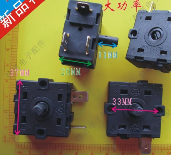 包邮电暖气电暖器油丁取暖机小太阳拨档调档开关 250V10A  3脚2档