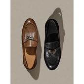 真皮鞋 底 金属H扣乐福鞋 女圆头水洗牛皮小单鞋 rommors 高街