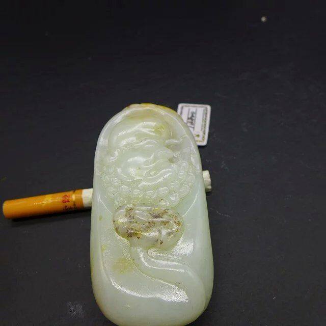 和田玉玉石俄料达摩把件