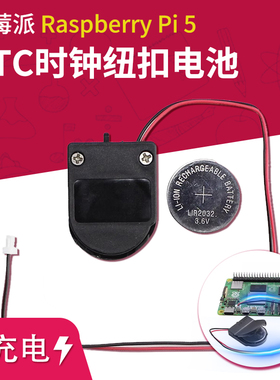树莓派5/5代 RTC时钟模块电池 Raspberry Pi 5 RTC电池供电连接器